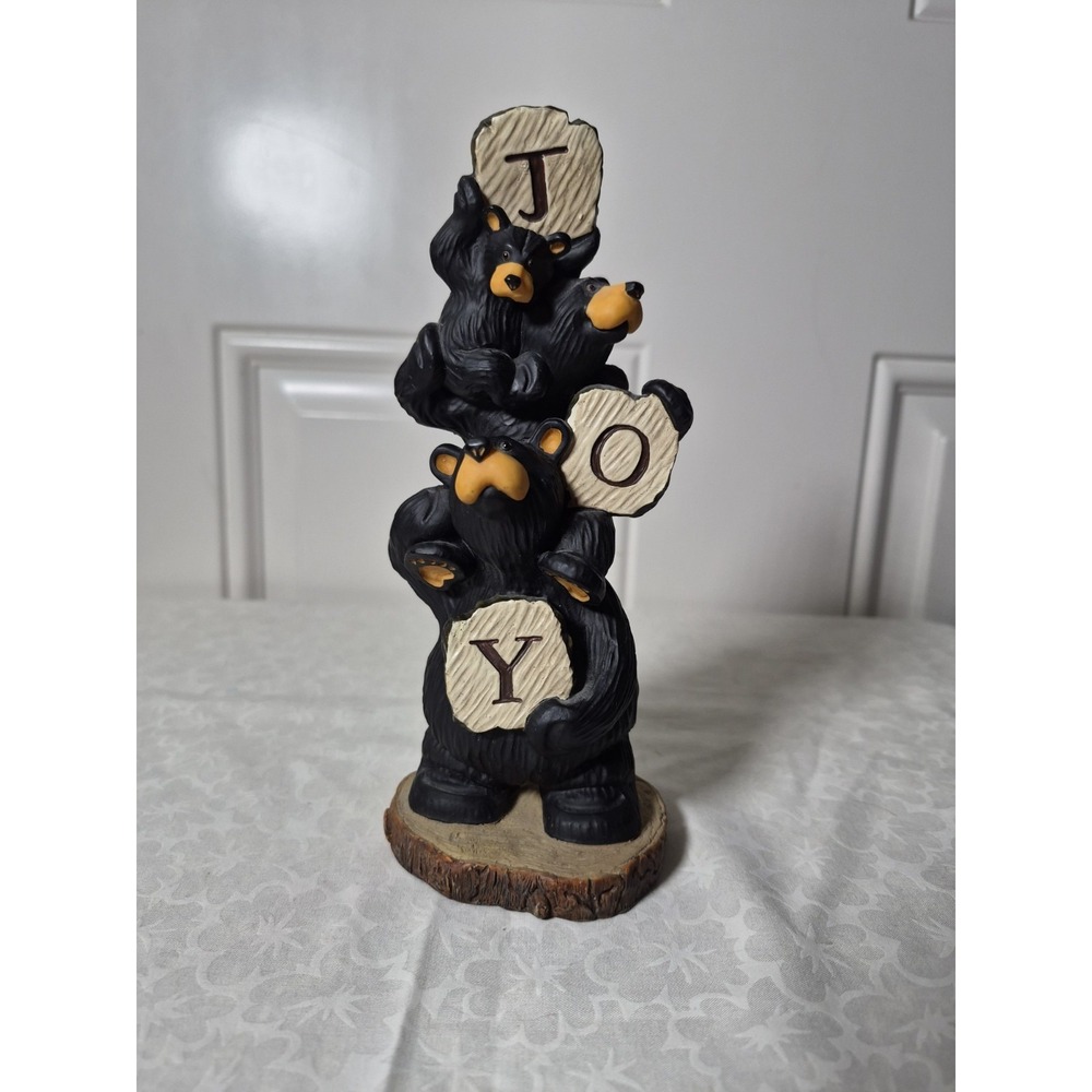 Big Sky Carvers Jeff Fleming Bearfoots Black Bear "Joy" Bear Totem Figure